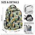 thumbnail image 5 of FUIALDOLG Cats Flowers Multi-pocket Bookbag with Lightweight Side Pockets Casual Daypack, Adjustable Padded Straps 17 Inch School Bag for Travel Middle School Elementary School, 5 of 8