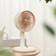 thumbnail image 1 of Ventilador portátil recargable USB - Ventilador de sobremesa de 2 velocidades con inclinación ajustable, 5 aspas para una refrigeración silenciosa y fuerte - blanco, verde, rosa, amarillo, 1 of 7