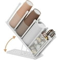 thumbnail image 1 of Support de Tasse et de Couvercle - Organisateur de Tasse à Café Réglable à Compartiments, Distributeur Jetable de Tasses avec Panier de Rangement pour Paille de Dosette de Café pour Station à Café, Bar, Comptoir, Salle de Pause, Métal (, 1 of 7