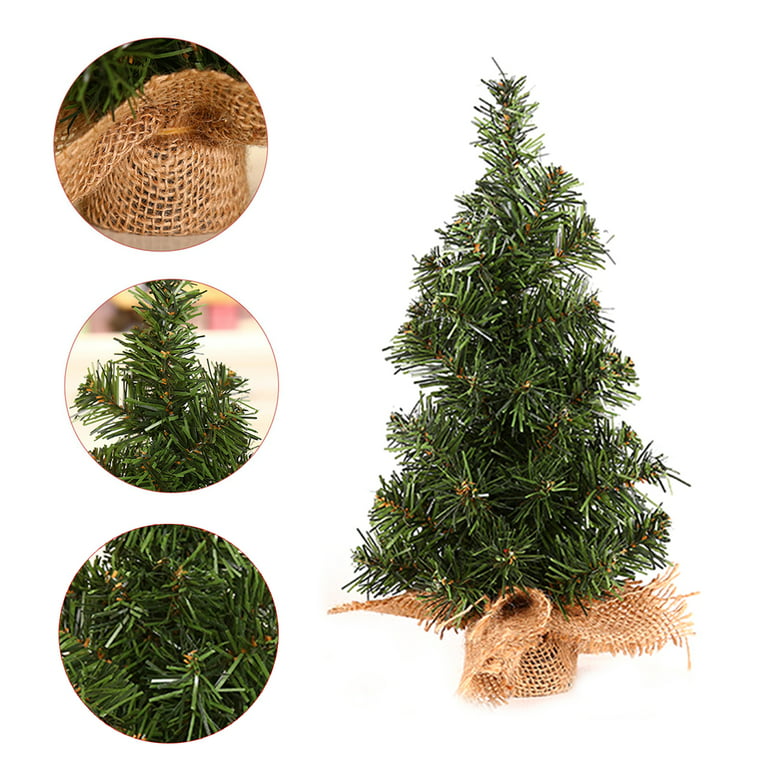Artificial Mini Christmas Trees, 43pcs Mini Pine Tree for Miniature Scenes Designing Christmas Table Top and Xmas Holiday Party Decor The Holiday Aisl