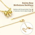 thumbnail image 6 of FindChic 14K Gold Plated Necklace for Women, Love Heart Cubic Zirconia Pendant November Birthstone Bow Necklaces Birthday Mothers Day Jewelry Gifts Her Wife Lady Adults Ideas, 6 of 9