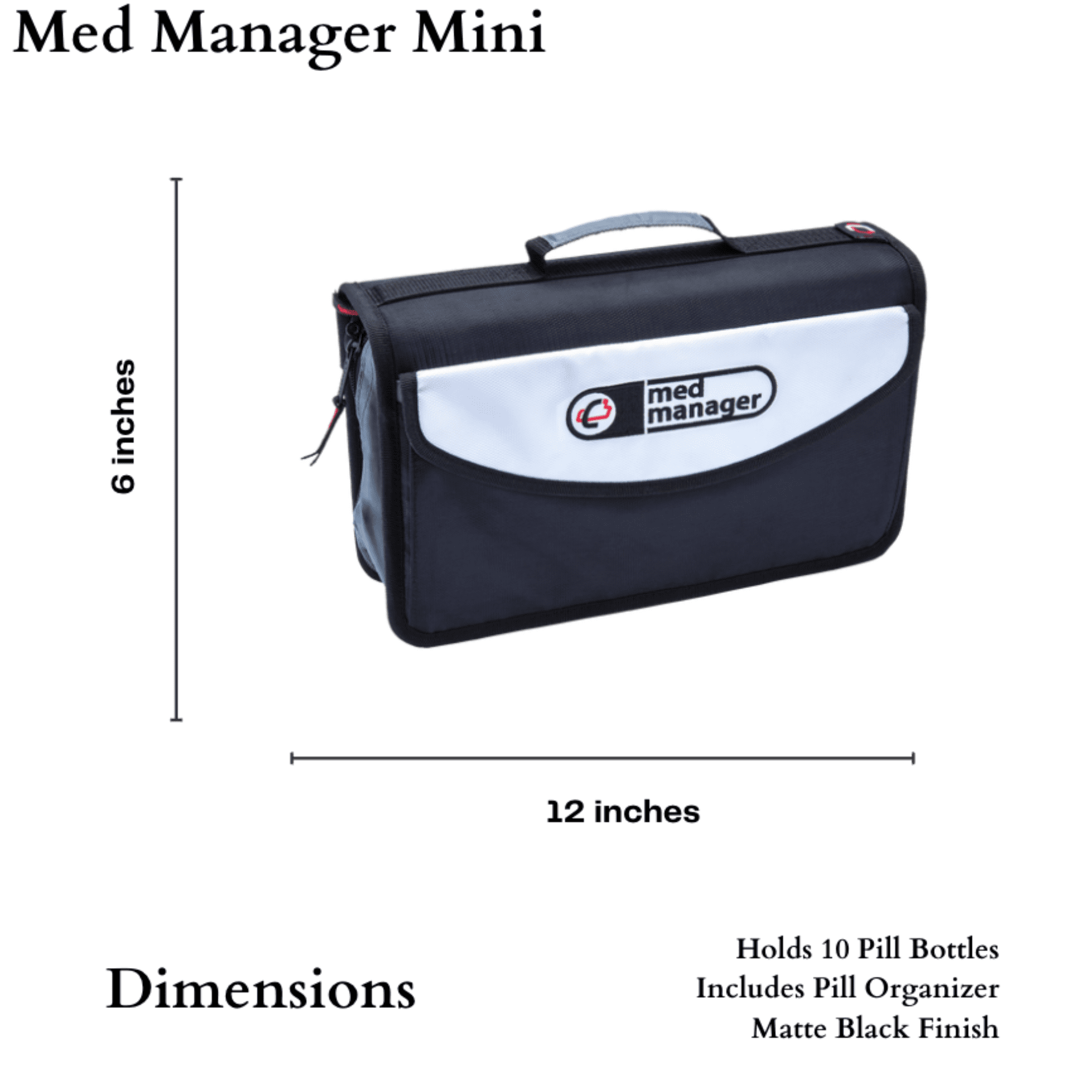 Med Manager Mini Medicine Organizer and Pill Case, Holds (10) Pill Bottles,  Purple, 1 - Harris Teeter