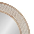 thumbnail image 3 of Kate and Laurel Cannondale Rustic Round Mirror, 28, Rustic Wood, Coastal Rattan Circle Mirror for Boho Decor, 3 of 7