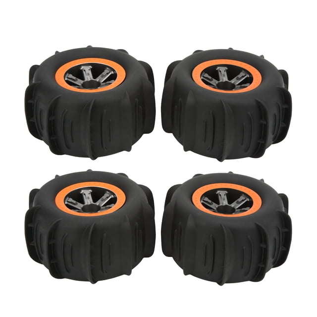 4 Uds neumáticos de playa RC rueda de coche RC de goma impermeable multifunción para coches RC 1/12 1/10