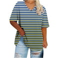 thumbnail image 1 of Camisetas de Cuello en V Mujeres de Manga Corta Sobredimensionada Impresa Camiseta Interior de Verano, Top Deportivo para el Uso Casual, 1 of 4