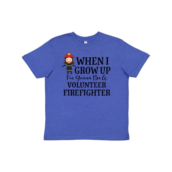 Inktastic Volunteer Firefighter Future Girls Youth T-Shirt