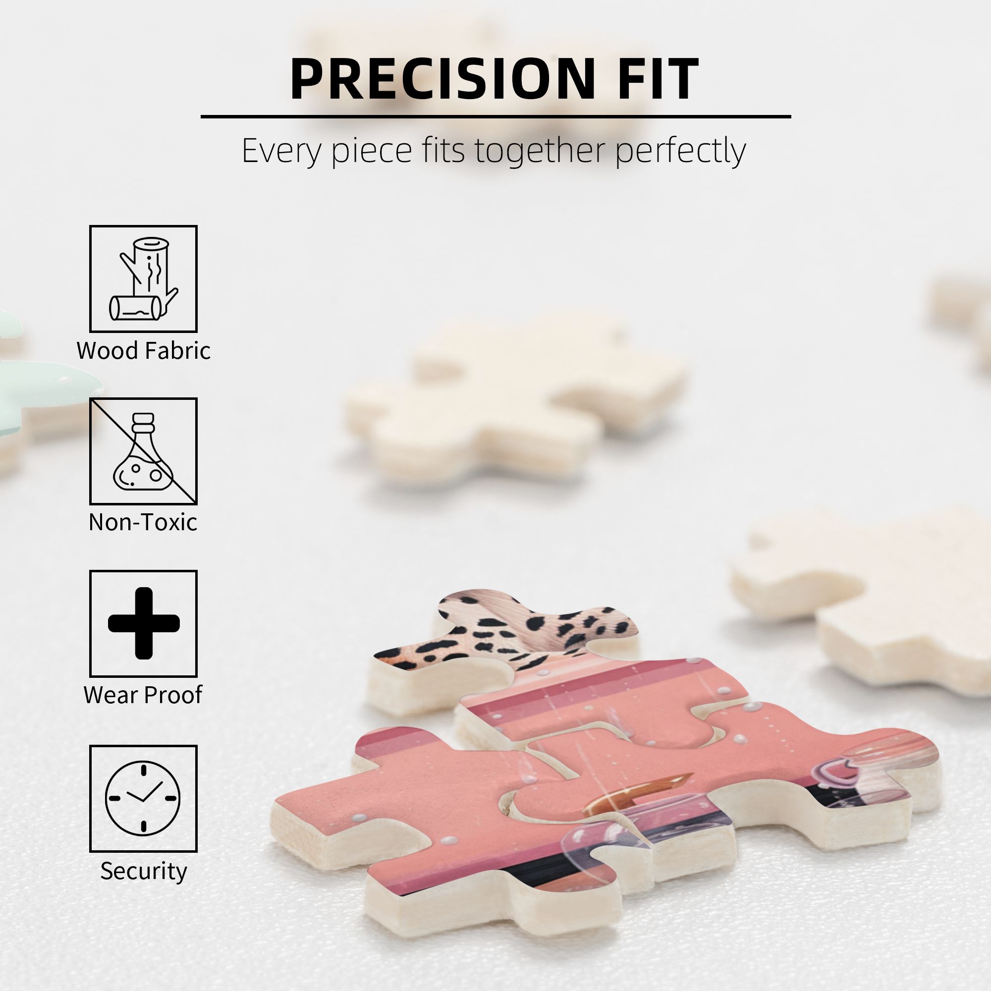 1000 pcs 1000 Piece Animal jigsaw puzzles Bathing Time of Leopards,Unique and Beautiful Design,Modern Style Animal Wooden Puzzle,for animal Lovers Gifts,Challenging Brain Exercise,Stunning Artwork