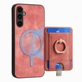 thumbnail image 5 of Nalacover 2-in-1 Magnetic Case for Samsung Galaxy A54 5G, Back Wallet Case with Detachable Card Holder Ring Stand Cover for Samsung Galaxy A54 5G, Vintage PU Leather Shockproof Case - Pink, 5 of 10