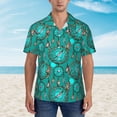 thumbnail image 4 of Lsque Boho Dreamcatcher pattern Hawaiian Shirt for Men, Unisex Summer Beach Casual Short Sleeve Button Down Shirts-Medium, 4 of 9