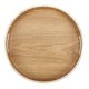 thumbnail image 4 of 2 pcs Round Bamboo Wood Serving Trays, Dinner Tray, Tea Tray, Breakfast Food Container, Handle Tray, 4 of 5