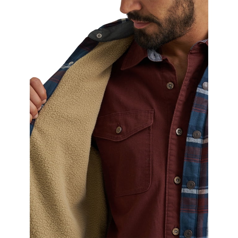 Wrangler Men's Sherpa Lined Relaxed Fit Heavyweight Shirt Jacket photo 5