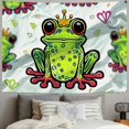 thumbnail image 2 of Orinice Frog Pattern Crown Tapestry Wall Hanging Unique Style for Home Decor Art in Living Room Bedroom Apartment Farmhouse Dorm 50x40inch, 2 of 6