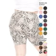 thumbnail image 3 of Stretch Is Comfort Women's Polyester Plus Size Biker Shorts Snake 4X, 3 of 6