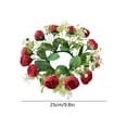thumbnail image 3 of TanSiDing 2pcs Artificial Rose Candle Holder Ring Floral Wreath Centerpiece for Tabletop Wedding Party Home Decor, 3 of 6