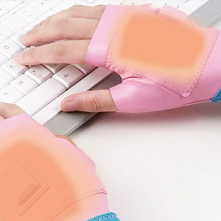 Clearance Czzoypi Gloves (Pink) Gardening Gloves Heated Gloves Fingerless For Women Man Work Touchscreen Gloves For Winter Cold Weather Rechargeable Electric