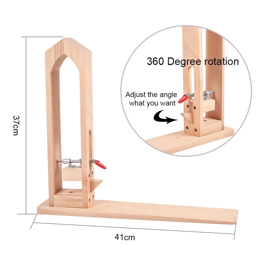 New Leather Retaining Clip Wood Tools Leather Lacing Pony Horse Clamp DIY Craft Sewing Desktop Tool BurlyWood 41x37cm