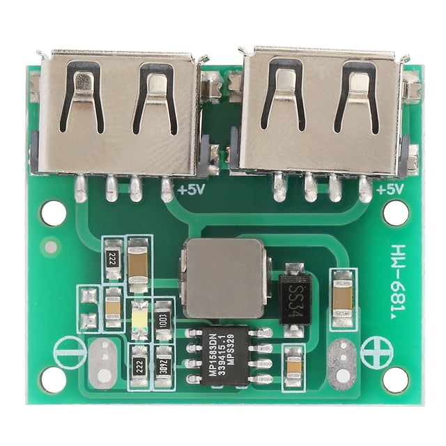 Módulo de Cargador de Energía Reductor CC Salida USB Dual 9V 12V 24V a 5V 3A para Varias Series de Teléfonos ANGGREK Otros
