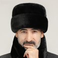 thumbnail image 3 of Joernso Men Winter Solid Color Imitation Fur Hat Thickened Warm Plush Hat Coldproof Windproof Outdoor Hat Fashion Accessories, 3 of 7