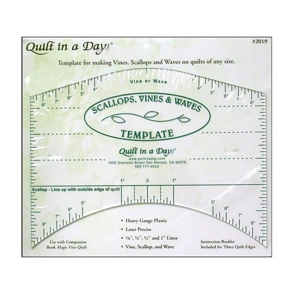 Quilt In A Day Ruler Scallops Vines Waves Template