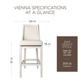 thumbnail image 5 of Maven Lane Vienna Bar Stool, White Oak Finish w/ Natural Color, Set of 2, 5 of 6
