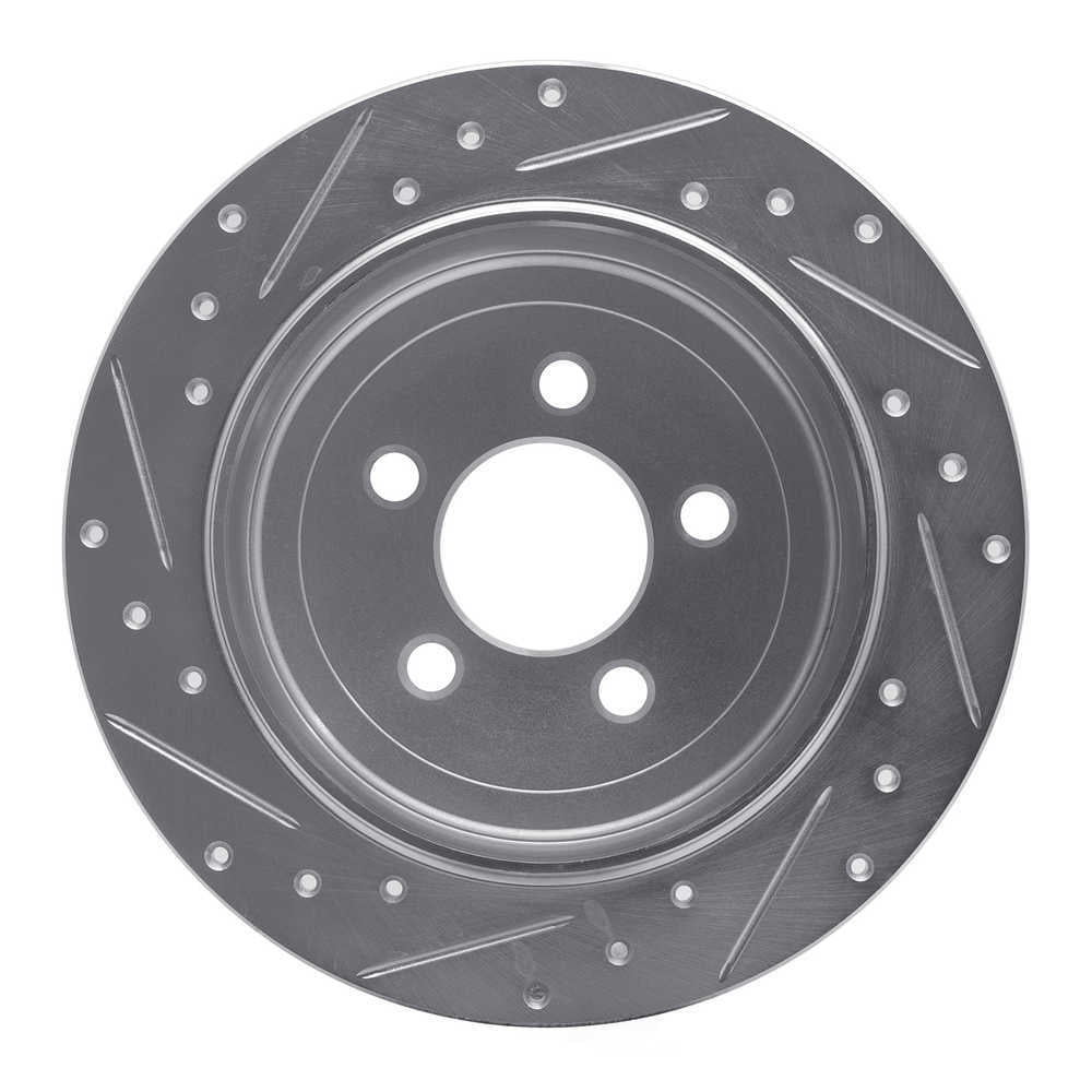 Dynamic Friction Company 631-42019R DFC Brake Rotor - Drilled And Slotted - Silver