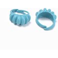 thumbnail image 2 of 2 Pcs Light Sky Blue Alloy Steel Open Rings Statement Rings Size 5 1/4(15.9mm), 2 of 3