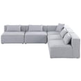 thumbnail image 4 of Meridian Furniture Cube Grey Durable Linen Modular Sectional, 4 of 7
