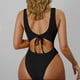 thumbnail image 4 of Trajes de baño de una pieza para mujer, conjuntos de bikini sin espalda con tirantes ajustables a la moda de color sólido para mujer, traje de baño para mujer, 4 of 6