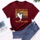 thumbnail image 2 of Moda Mujer Impresión O-cuello Camiseta Manga corta Casual Tee Tops Blusa Fridja  gope609, 2 of 5