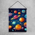 thumbnail image 4 of Cute Planets Solar System Space with Stars Pattern Welcome Garden Flags, 12 x 18 Inch Double Sided Outdoor Yard Flags Waterproof For Home Outside Patio Lawn Porch, 4 of 6