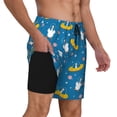thumbnail image 2 of Fotbe Cartoon Goose Traje de Baño para Hombre – Shorts de Natación de Secado Rápido con Forro y Bolsillos-Large, 2 of 6