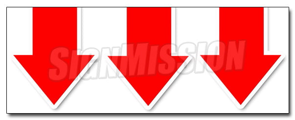 Right Arrow Red DECAL STICKER Retail Store Sign 