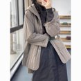 thumbnail image 2 of Chaquetas para mujer, abrigos acolchados con rombos lisos, cárdigans de manga larga con capucha de gran tamaño, abrigos casuales vintage, blusas holgadas para mujer, 2 of 5