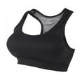 thumbnail image 2 of Baywell Women's Sports Bra Racerback Padded Bra Wirefree Push-up Yoga Bra with Removable Cups Cut Out Back Fitness Running Bra Black L, 2 of 8
