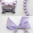 thumbnail image 4 of Collar de perlas para perros y gatos de 2 piezas con hueso de diamantes de imitación, elegante collar de boda para gatos, accesorios para niñas, gatos, cachorros y perros, 4 of 5