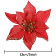 thumbnail image 3 of 36PCS Glitter Christmas Artificial Flowers Christmas Poinsettia Decor Christmas Tree Wreaths Ornaments for Christmas Home Wedding Party, 3 of 8