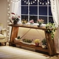 thumbnail image 5 of Tribesigns 70.9" Extra Long Sofa Table, Wood Console Table Behind Couch for Living Room, Dark Walnut, 5 of 7
