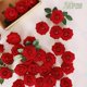 thumbnail image 2 of Flores Artificiales, Real Mirando Blush Espuma Falsas Rosas con Tallos para DIY, Ramos de Boda, Centros de Mesa para Despedida de Soltera, Decoraciones de Navidad (Rojo), 2 of 4