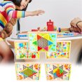 thumbnail image 4 of Juego de tablero de ajedrez para niños, juego de mesa multifunción de madera para niños, juguete educativo para niños y estudiantes, 5 en 1 Inevent FN000028-05B, 4 of 7