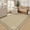 Jute Color, variant on GlowSol 8'x10' Area Rug Washable Modern Scalloped Bordered Pattern Rugs for Living Room Bedroom Soft Non-Slip Low Pile Rug, Jute Color