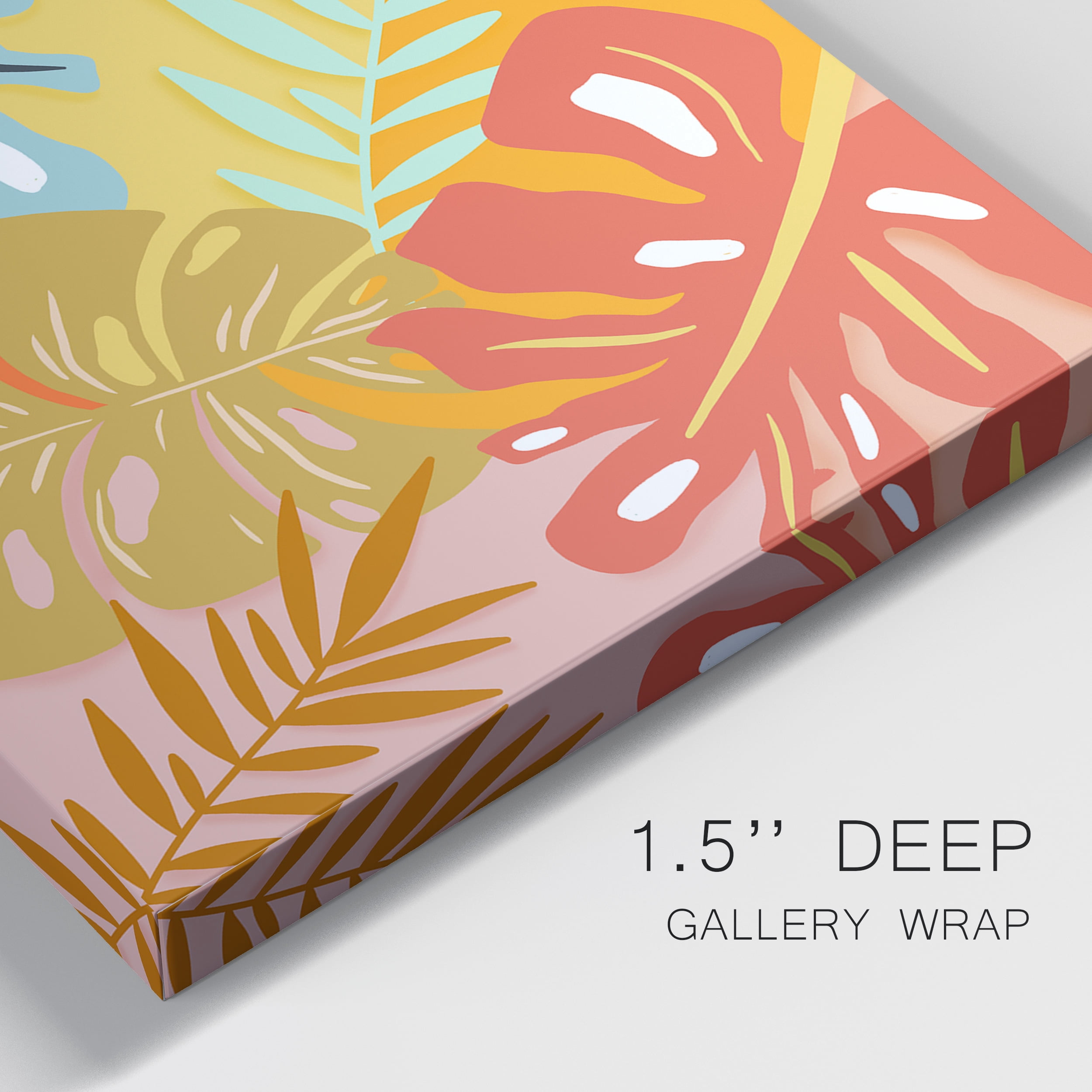 Tropical Foliage I Premium Gallery Wrapped Canvas - Ready to Hang - Set of 2 - 40 x 60 Each