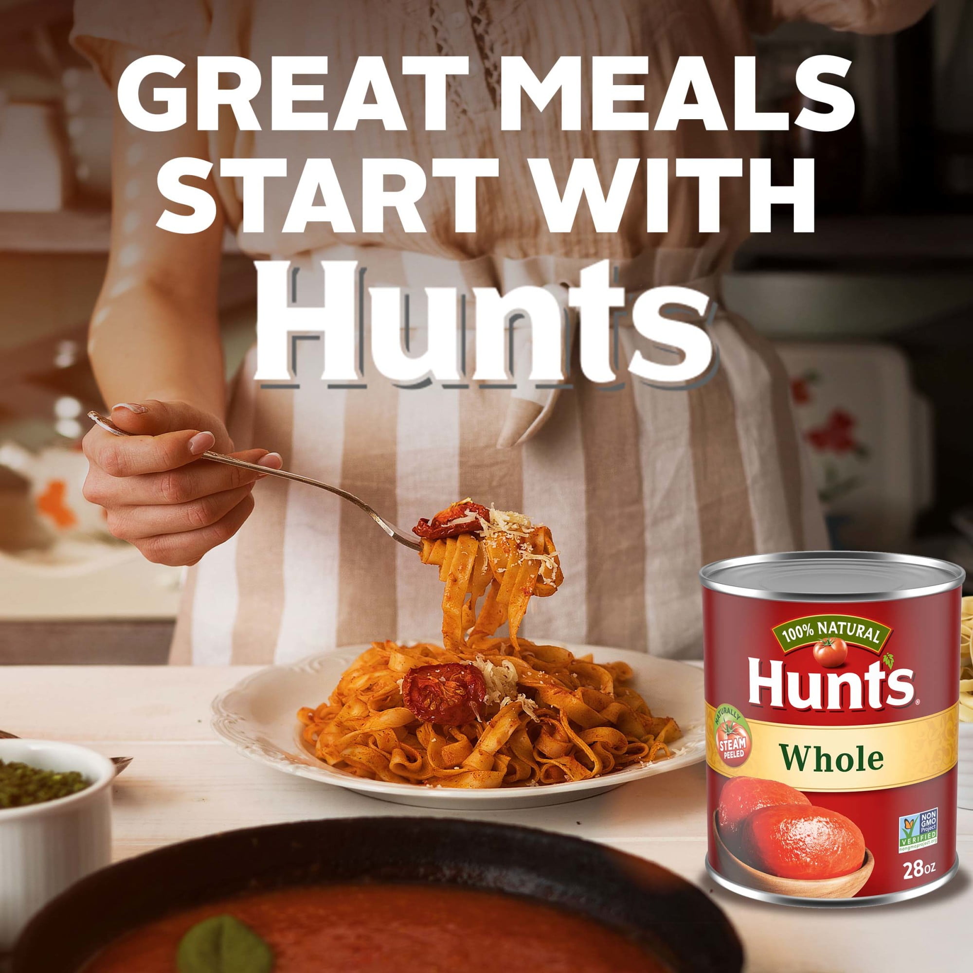 (12 pack) Hunt’s Whole Peeled Tomatoes, Perfect for Chili & Soups, 28 oz. Can