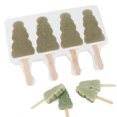 thumbnail image 4 of maxiaoxia DIY 4 Homemade Ice Cream Chocolate Candy With 20 Wooden Sticks Ice Pop Maker Molds, Silicone Popsicle Mold for Kids Adults, 4 of 5