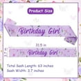 thumbnail image 6 of Butterfly Birthday Girl Sash, Purple Floral Butterflies Birthday Sash for Girls Women Spring Flowers Butterfly Theme Bday Party Decorations Supplies, 6 of 6