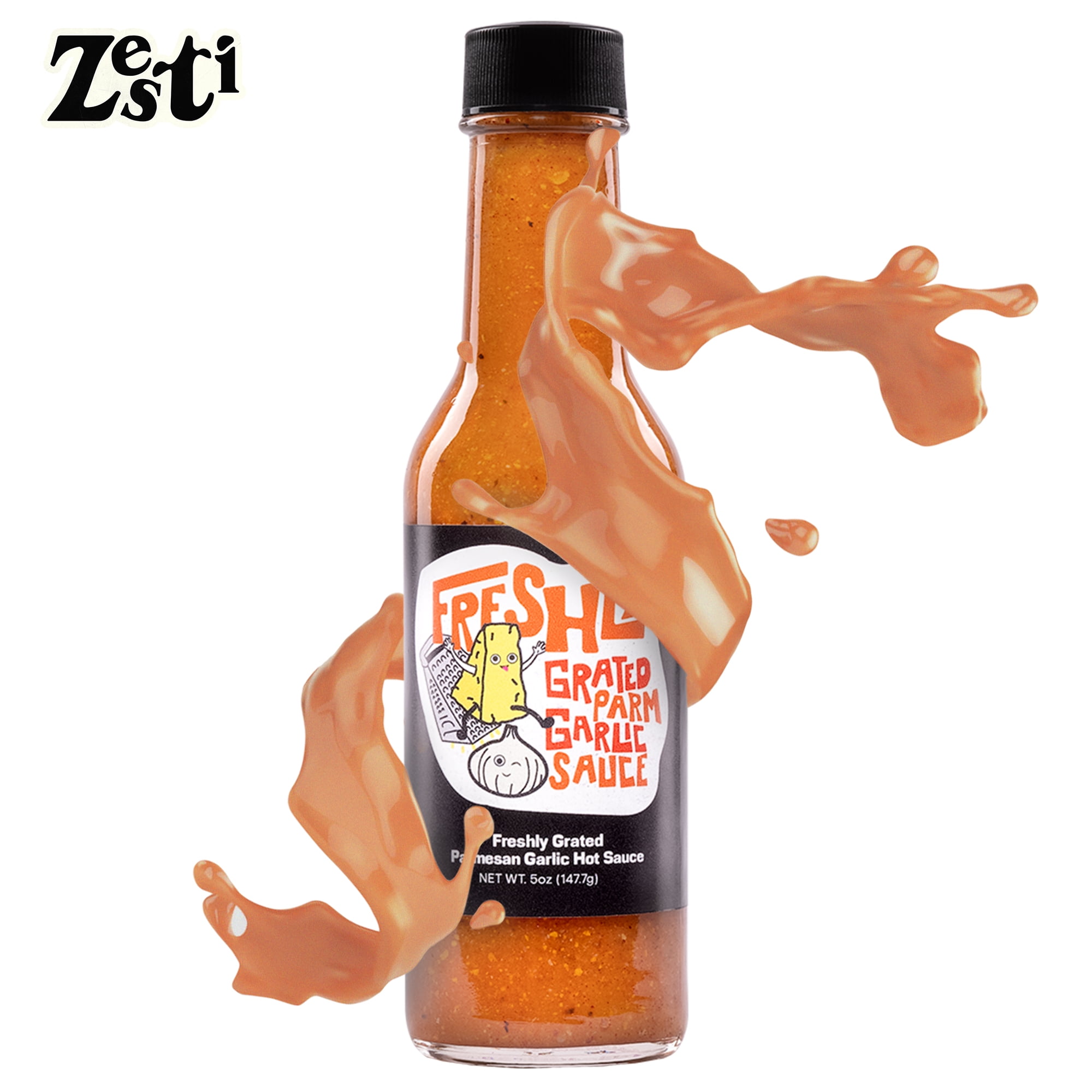 Zesti Freshly Grated Parmesan Garlic Sauce with Cayenne Pepper for