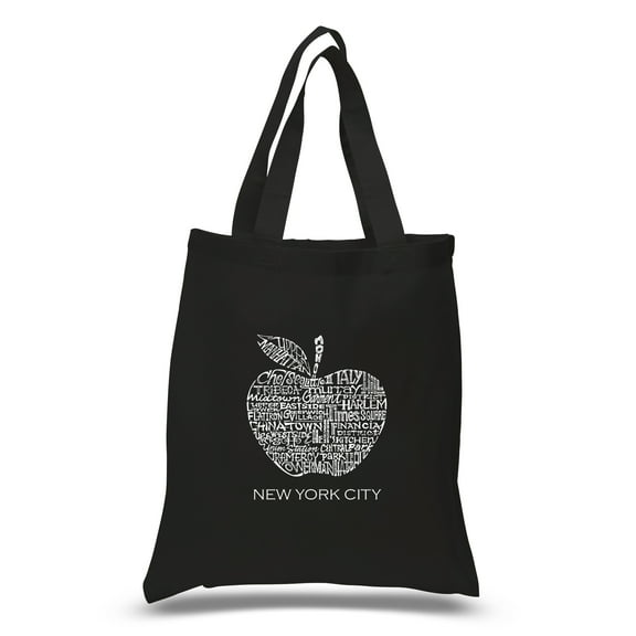 LA Pop Art Small Word Art Tote Bag - Neighborhoods in NYC