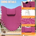 thumbnail image 7 of G TALECO GEAR Hammock Chair with Stand, Heavy-duty Hanging Chair with Stand, Sturdy Swing Chair Stand 350lbs, Hammock Chair Included, for Indoor Outdoor, Pink, 7 of 7