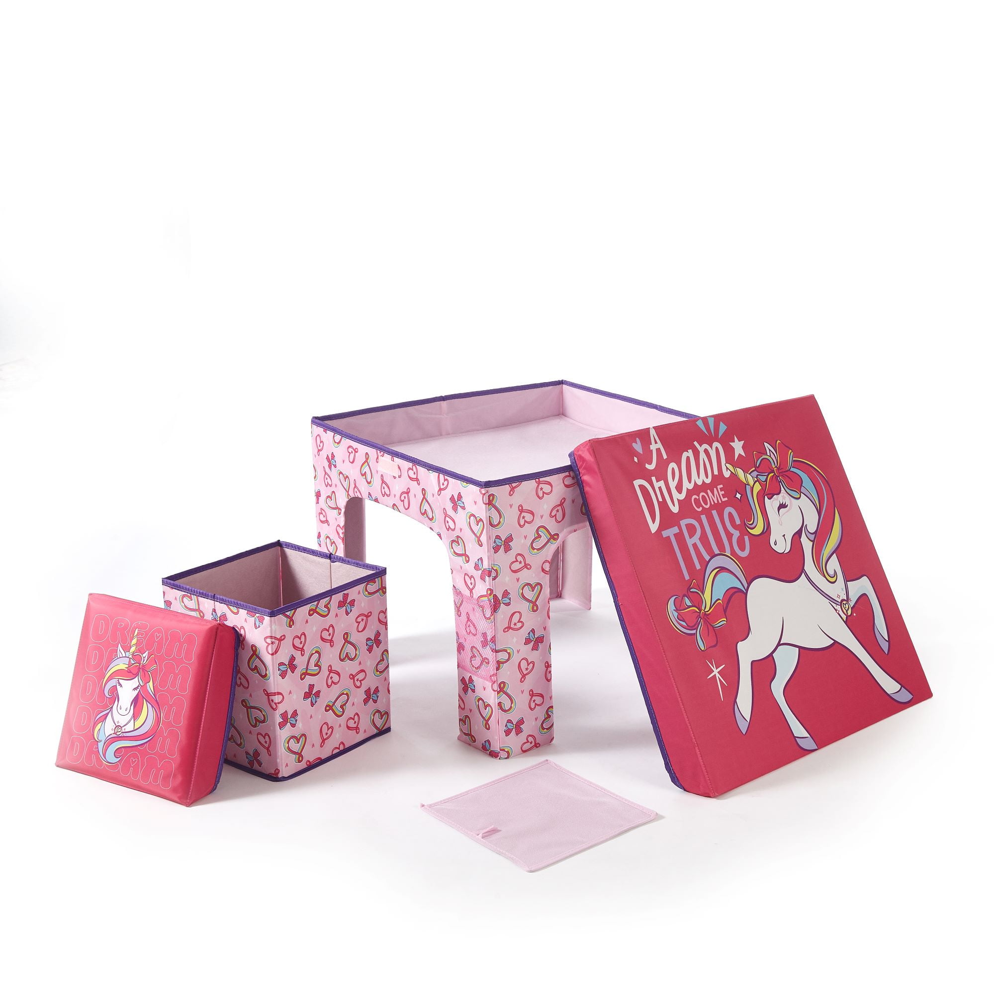 Nickelodeon JOJO Siwa Collapsible Storage Ottoman Table and Chair Play Set