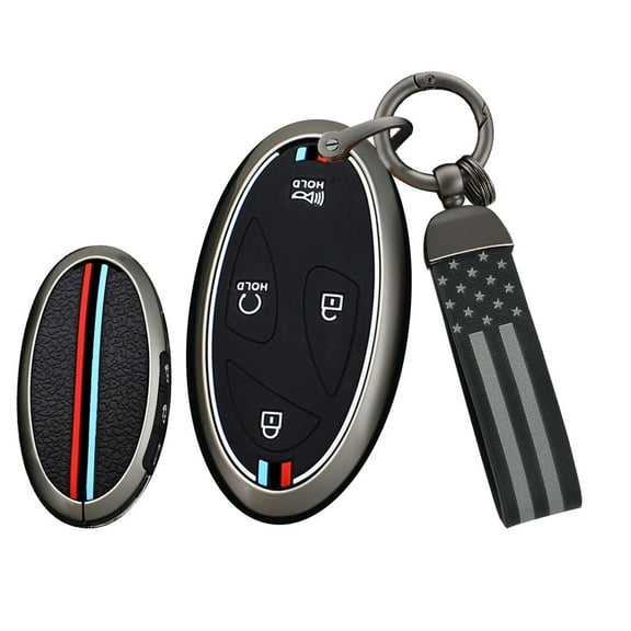 7-button Key Fob Protector Fit for Hyundai Ioniq 6 2023 Key Remote Solid Car Key Cover Fit for Hyundai Grandeur GN7 Kona 2024,Metal and Silicone Key Case for Elantra 2023 2025