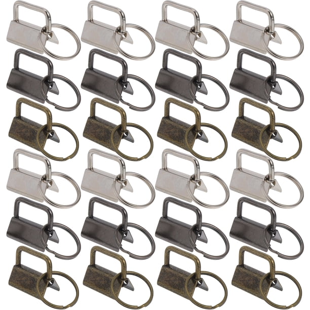 150 piezas de herrajes para llaveros con aros, juego de herrajes para bolsos, pulseras, cintas de tela, relieves y otras manualidades de 25 mm